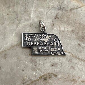 VTG Sterling Silver 925 Omaha Grand Island Lincoln Nebraska Charm